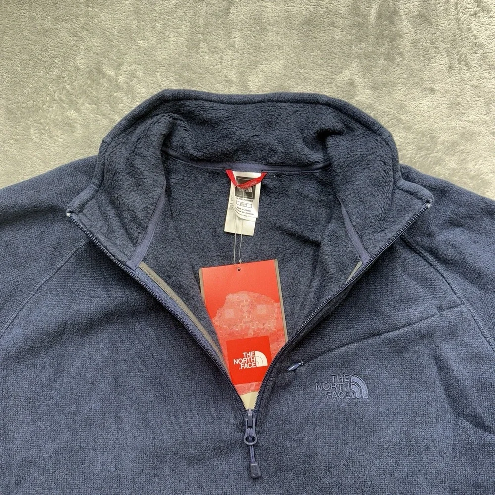 The North Face Mens Size XL Navy Blue 1/2 Zip Sweater Jacket Pullover New